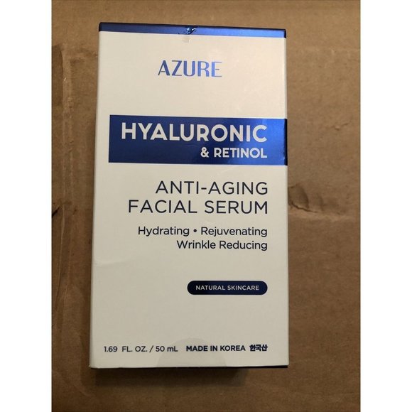 Azure Hyaluronic & Retinol Anti-Aging Facial Serum Wrinkle Reducing 1.69 fl oz - Picture 1 of 4